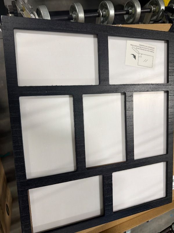 Photo 1 of *NO GLASS* MONT PLEASANT Picture Frame Collage Wall Decor, 4x6 Photos Display - 7 Openings Photo Collage Picture Frame for Tabletop Stand and Wall Mounting Frames Collage Set for Home Lving Room Family Gifts (Black)