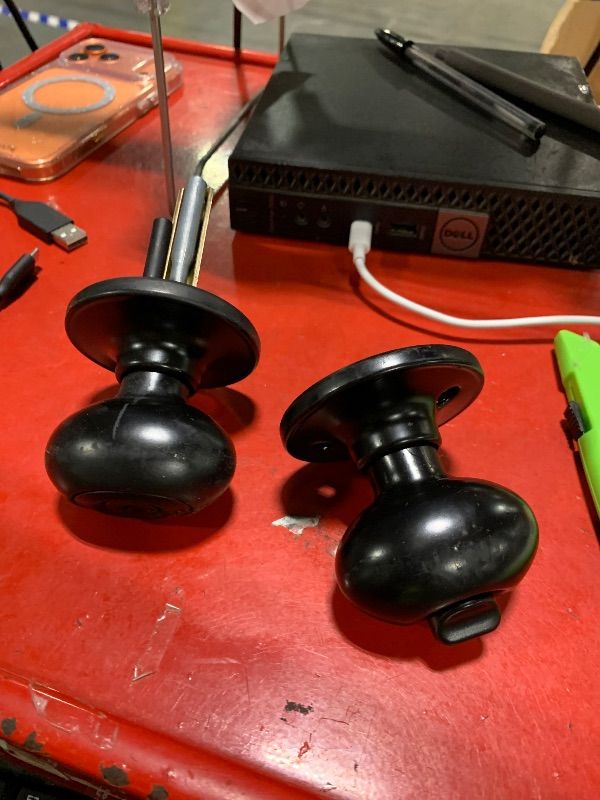 Photo 1 of ***SMALL DENT***Design House 779199 Egg Keyed Entry Door Knob Matte Black
