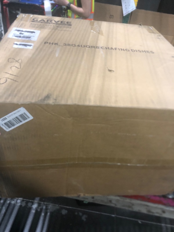 Photo 1 of ***BROKEN, SOLD FOR PARTS*** Garvee Electric Chafing Dish Buffet Set, 9 QT Food Warmer with Stainless Steel Lid, with 1 Full-Size Pan & 2 Half-Size Stainless Steel Chafer for Catering Parties (2 Packs)