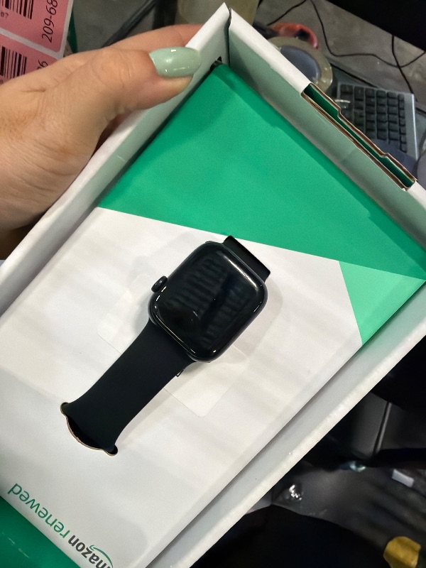 View 2 of [LOCKED] Apple Watch Series 9 [GPS, 41mm] - Midnight Aluminum Case with Midnight Sport Band S/M (Renewed Premium)