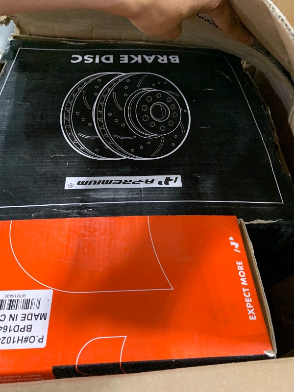 Photo 1 of ****CHECKED 7/19/25 - SOLD AS IS/ NO RETURNS - SALE FINAL - FOR PARTS ONLY****A-Premium 12.60 inch (320mm) Front Drilled and Slotted Disc Brake Rotors + Ceramic Pads Kit Compatible with Select Nissan and Inifinit Models - Murano 2015-2023, Pathfinder, QX6