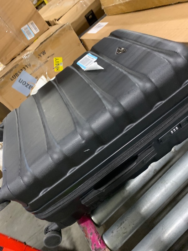 Photo 1 of ***DAMAGED*** Flight Knight 24x16x10 Expandable Carry On Suitcase Hardside TSA Lock USB C Lightweight Luggage Silent Double Spinner Wheels Maximum Overhead Carry-On Bag For Virgin South West Approved Black