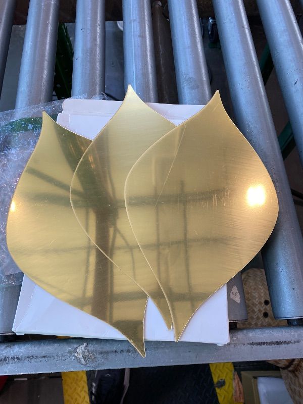 Photo 1 of *See Clerk Notes* Amyhill 3 Pack Teardop Mirror Stickers Wall Decor Decals Wavy Acrylic Mirror Removable Wall Stickers 3D DIY Art for Living Room Bathroom Home Decoration, 11.8 x 6.6 Inch(Teardrop,Gold)