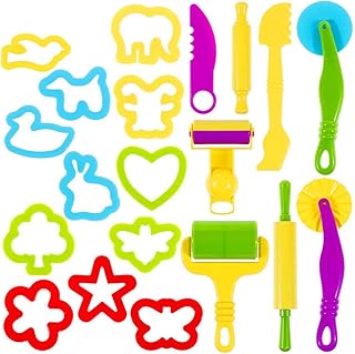 Photo 1 of !!SIMALR NOT EXACT!!!
Oun Nana Dough Tools Set for Kids 20 PCS Dough Play Tools with Animal Cutters,Rollilng Pins,Rollers, Random Color