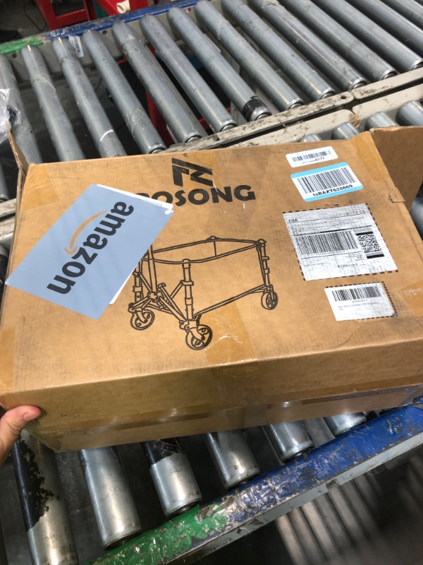 Photo 1 of !!MISSING PARTS!! FINAL SALE!! USE FOR PARTS!!
ROSONG Collapsible Wagon Cart with Wheels Foldable - Folding Utility Heavy Duty Wagons Carts for Grocery Sports Garden Shopping Camping Wheelbarrows (Black, 120L)
