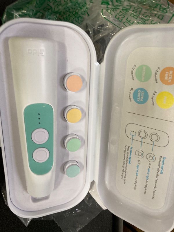 Photo 1 of ***NO BOX***Frida Baby Electric Nail Buffer | Safe + Easy Baby Nail File, Baby Nail Clippers + Nail Trimmer Kit for Newborn, Toddler, Children's Fingernails/Toenails, 4 Buffer Pads, LED Light, Storage Case, White
