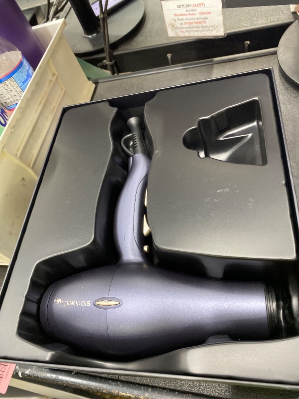 Photo 1 of *Missing attachment* Bio Ionic GoldPro Hair Dryer, Blue, Moisturizing Heat Technology & 24K Gold MX, Ultra-Powerful 1875W AC Motor, Lightweight Blow Dryer with Ergonomic Handle, Multi-Speed Settings