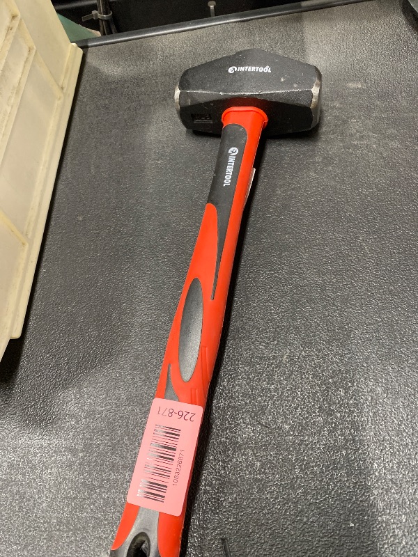 Photo 1 of *Minor damage* INTERTOOL 4 lbs Small Sledge Hammer | Drilling/Crack Mini Sledgehammer with Heavy-Duty Steel & Shock Absorbing Non-Slip Fiberglass Handle | HT08-0247