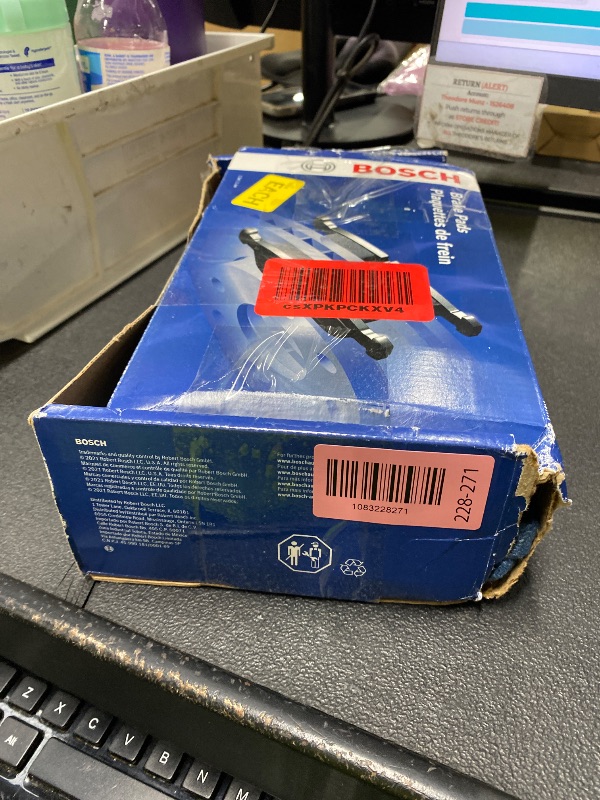 Photo 1 of *Used* BOSCH BE1732H Blue Ceramic Disc Brake Pad Set with Hardware - Compatible with Select Isuzu NPR-HD; FRONT