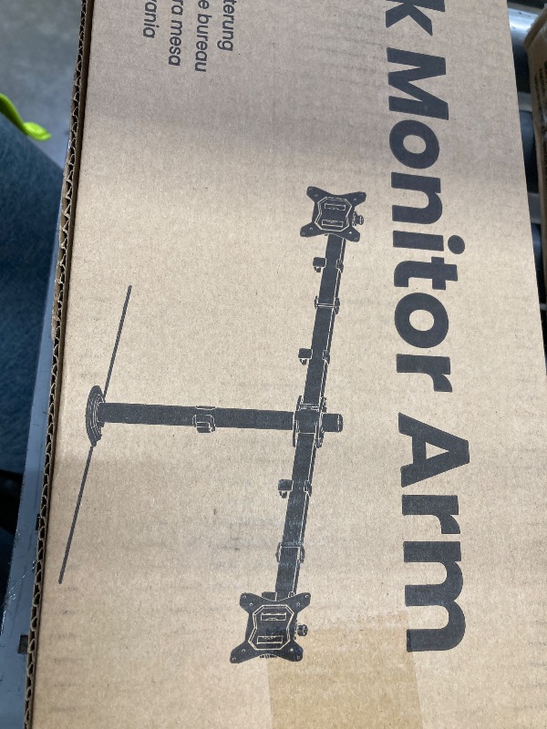 Photo 1 of ***MISSING HARDWARE***ErGear Dual Monitor Stand, Heavy Duty Adjustable Monitor Desk Mount for 2 Screens up to 32 Inches, Fully Adjustable Height, Tilt, Swivel, Rotate, Supports 17.6 lbs per Monitor Arm, Easy Installation