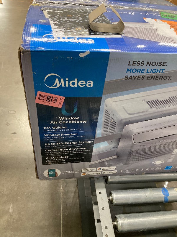 Photo 1 of ***parts only**Midea 6.000 BTU U Shaped Smart Inverter Window Air Conditioner - Cools 350 Sq Ft, Ultra Quiet with Open Window Operation - Alexa/Google Assistant Compatible, 37% Energy Savings, Remote (2026 Edition)