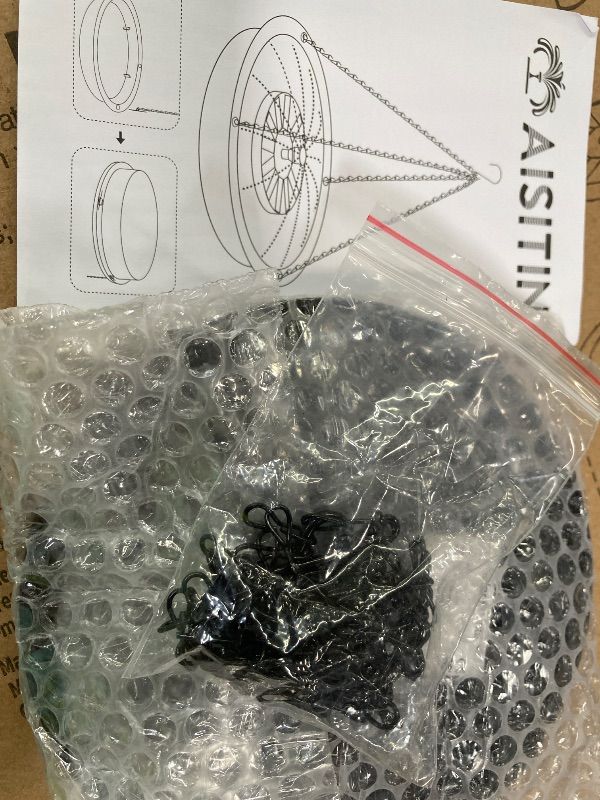 Photo 1 of ***MISSING BATH PAN****AISITIN 12 Inch Hanging Bird Bath with Solar Fountain, Outdoor Solar Powered Hanging Bird Bath Fountain, Multi-Functional Bird Basin for Drinking & Feeding, Solar Water Pump for Garden Patio Yard