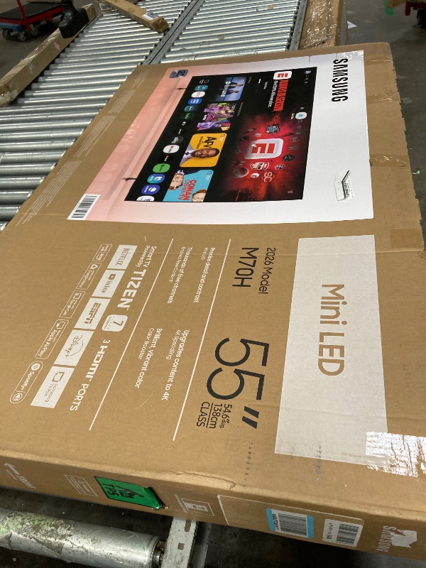 Photo 1 of ***It is used, has major damage, and does not work; it is being sold for parts only, and there are no returns.****Samsung 55-Inch Class Mini LED M70H Series Samsung Vision AI Companion Smart TV (2026 Model, 55M70H) Processor 4K, Pure Spectrum Color, Motio
