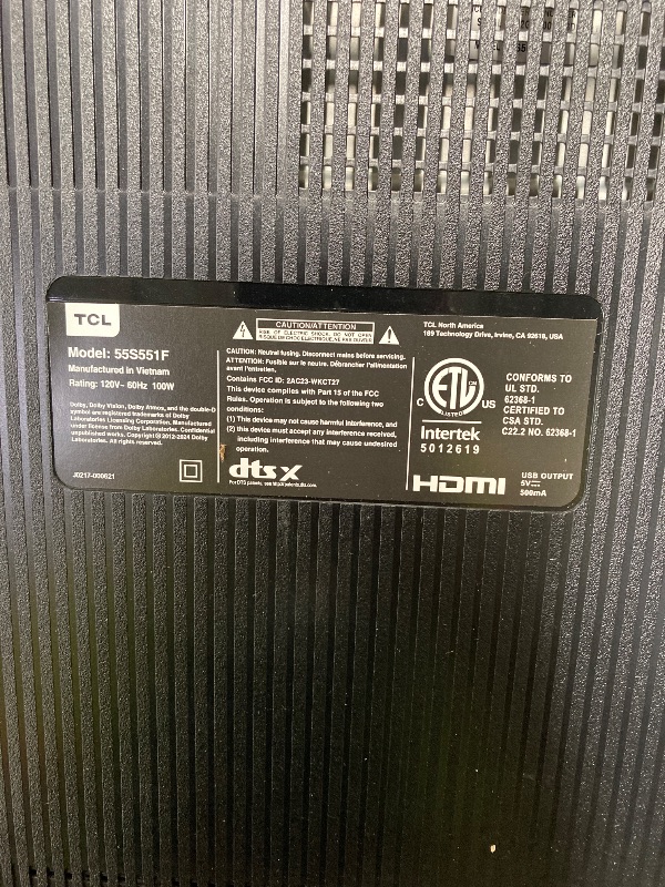 Photo 1 of ****PARTS ONLY NO RETURN NO REFUND ****
Roku Smart TV 2026 – 55-Inch Select Series, 4K QLED TV – Roku TV with Voice Remote – Flat Screen QLED Television with Wi-Fi for Streaming Live Local News, Sports, & Movies – Bluetooth Headphone Mode ***MISSING CORD