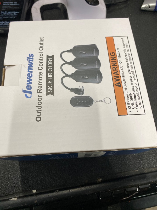 Photo 1 of ***MISSING REMOTE***DEWENWILS Outdoor Wireless Remote Control Outlet Kit, Waterproof Electrical Plug for Indoor Outdoor Lights, Separately Controlled 3 Pack Receivers, 100 Feet RF Signal, UL Listed