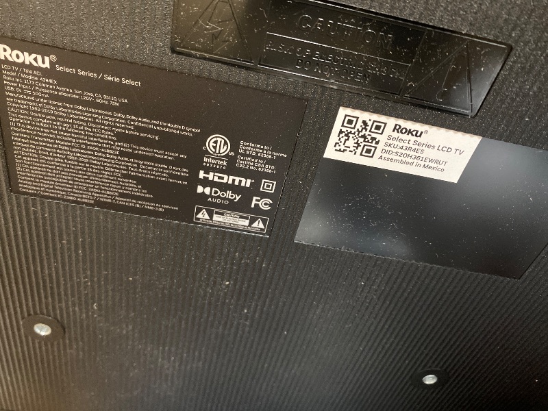 Photo 1 of ****** NO RETURN ******* NO REFUND******* Roku Smart TV 2026 – 43-Inch Select Series, 4K HDR TV – Roku TV with Voice Remote – Flat Screen LED Television with Wi-Fi for Streaming Live Local News, Sports, & Movies – Bluetooth Headphone Mode