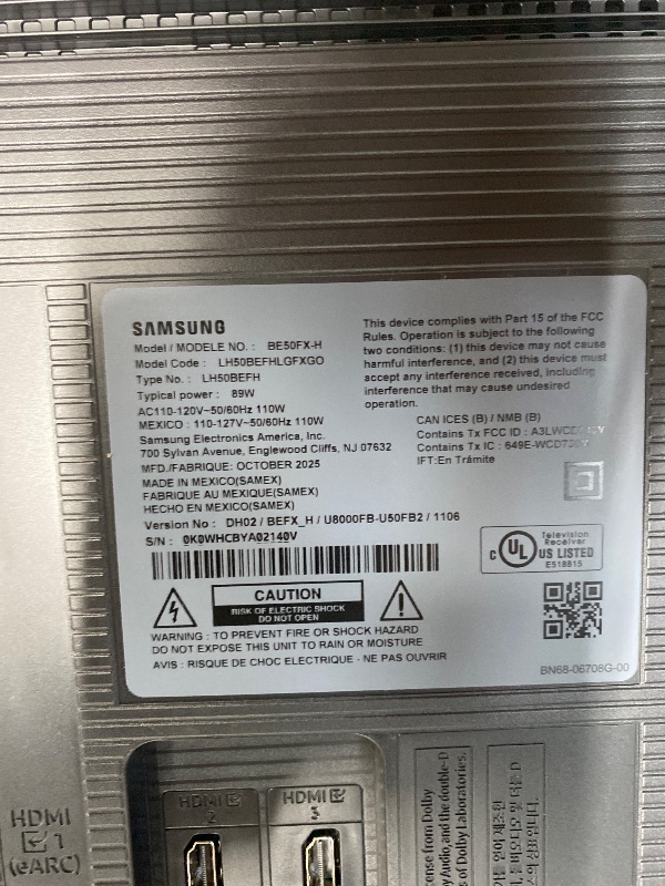 Photo 1 of ******* NO REFUND****** NO RETURN******** Samsung 50-Inch BE50T-H Pro TV | Commercial | Easy Digital Signage Software | 4K | HDMI | USB | TV Tuner | Speakers | 250 nits,Black