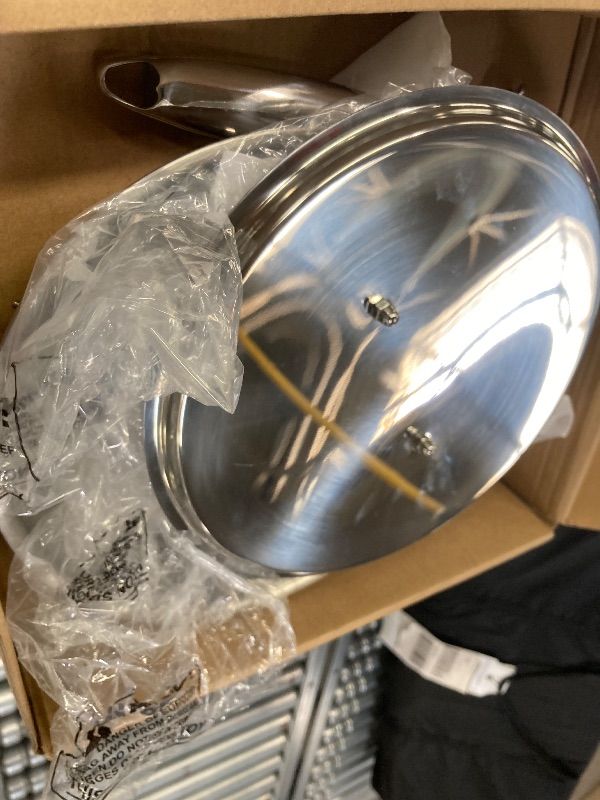 Photo 1 of **HANDLE BROKE OFF***Made In Cookware - 12-Inch Stainless Steel Frying Pan With Lid - 5 Ply Stainless Clad - Professional Cookware