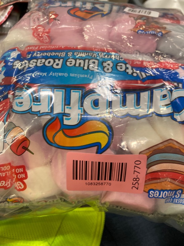 Photo 1 of (2 Pack) 12 oz Red, White & Blue Roaster Marshmallows – Cherry, Vanilla & Blueberry Flavored Jumbo Marshmallows – Gluten Free, No Artificial Colors – Perfect for S’mores & 4th of July Treats