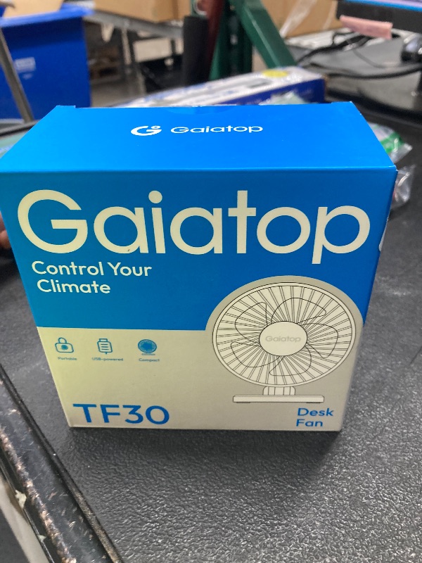 Photo 1 of **not work**Gaiatop USB Desk Fan, Small But Powerful, Personal Portable Quiet 3 Speeds, Adjustable Mini Table Desktop fan for Cooling Home Office Car Summer Travel Gifts Blue