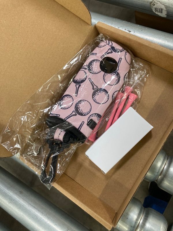 Photo 1 of ***MISSING PIECES-SELLING AS INCOMPLETE PARTS ONLY*** Liliful 3Pcs Golf Accessories Kit, Include Golf Ball Bag with Hook Towel Tees Magnetic Ball Marker Divot Tool Cleaner Brush for Women Man Gifts(Pink)