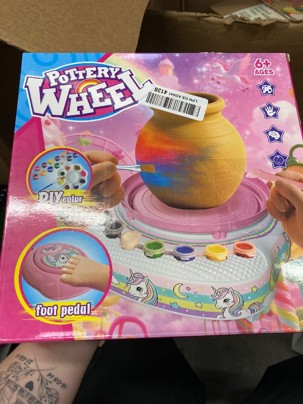 Photo 1 of **MISSING POWER ADAPTER***Weilim Pottery Wheel for Kids Beginners, Air-Dry Clay & Paint Kit Ages 6-12