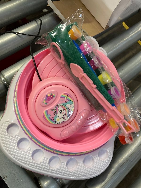 Photo 1 of **MISSING POWER ADAPTER***Weilim Pottery Wheel for Kids Beginners, Air-Dry Clay & Paint Kit Ages 6-12