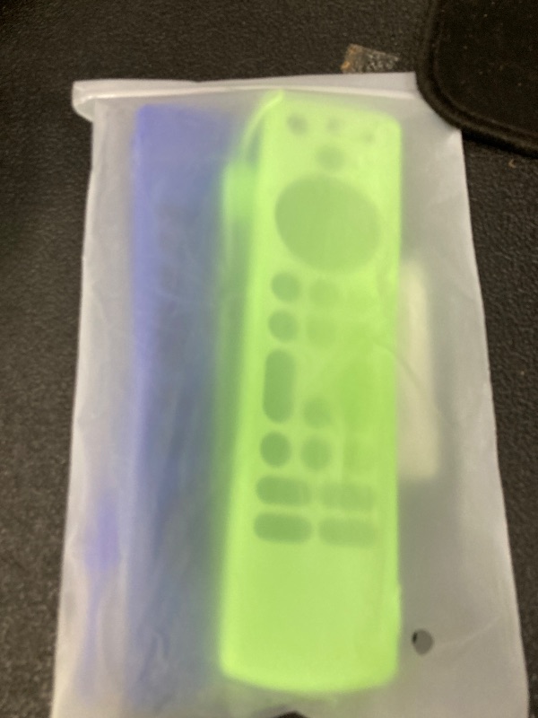 Photo 1 of (2 Pack) ONEBOM Silicone TV Remote Cover, (6.2 Inch*1.5 Inch) Anti Slip Silicone Protective Case with Same Color Lanyard?Glow Green&Deep Blue?