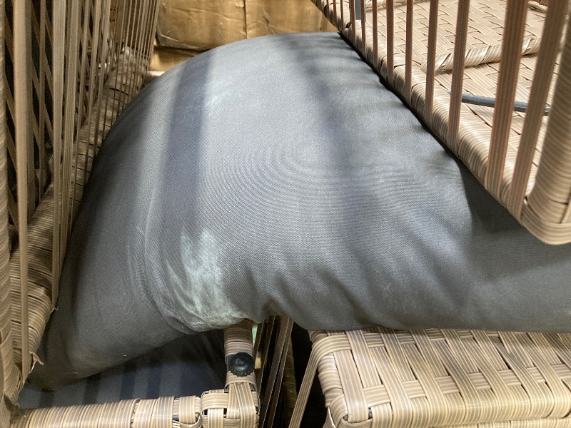 Photo 1 of ***DAMAGED -SELLING AS IS *** Pamapic Pieces Outdoor Sectional Set, All-Weather PE Rattan Patio Conversation Set, Wicker Adjustable Patio Furniture Set with Washable Cushions Covers and Coffee Table, Brown Rattan, Gray Cushion ***USED -CUSHIONS DUST/DIR