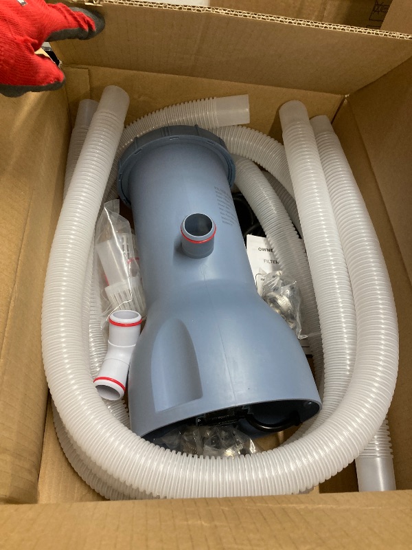 View 2 of **MISSING PARTS-ONLY***KimFilter Pro Series 1000 GPH Above Ground Pool Filter Pump, Powerful Pool Cartridge Filter Pump, Water Circulation and Filtration System -Improved Water Clean & Clarity, Pools Pumps Above Ground-Gray