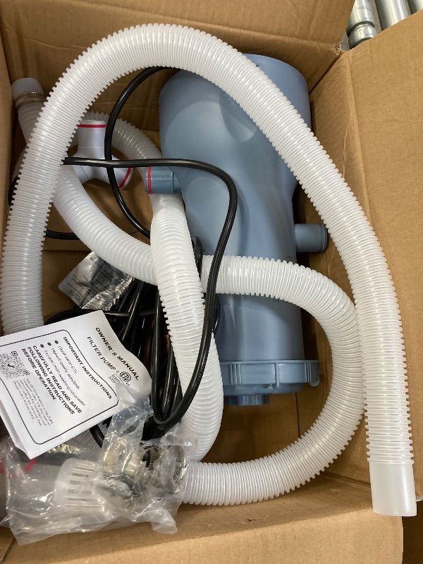 View 3 of **MISSING PARTS-ONLY***KimFilter Pro Series 1000 GPH Above Ground Pool Filter Pump, Powerful Pool Cartridge Filter Pump, Water Circulation and Filtration System -Improved Water Clean & Clarity, Pools Pumps Above Ground-Gray