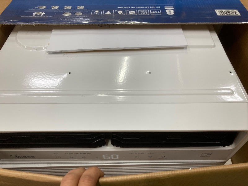 Photo 1 of ****PARTS ONLY****

Midea 8,000 BTU Smart Inverter Window Air Conditioner with APP, Alexa Control, 115V AC Unit Cools up to 350 Sq. Ft, Quiet Operation, Energy Saving, Remote & Easy Installation Kit, White