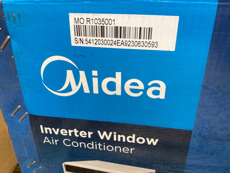 Photo 1 of ****PARTS ONLY****

Midea 8,000 BTU Smart Inverter Window Air Conditioner with APP, Alexa Control, 115V AC Unit Cools up to 350 Sq. Ft, Quiet Operation, Energy Saving, Remote & Easy Installation Kit, White