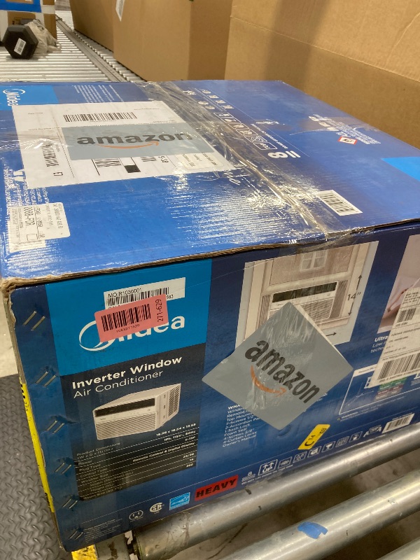 Photo 1 of ****PARTS ONLY****

Midea 8,000 BTU Smart Inverter Window Air Conditioner with APP, Alexa Control, 115V AC Unit Cools up to 350 Sq. Ft, Quiet Operation, Energy Saving, Remote & Easy Installation Kit, White