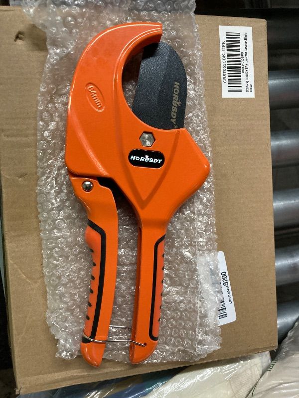 Photo 1 of **Missing  CUTTER***HORUSDY 2-1/2" Ratchet PVC Pipe Cutter for PEX,PVC,PPR and Plastic Hoses, SK5 Steel Blades Ratcheting Pipe Cutter Tool for Home Repairs and Plumbers