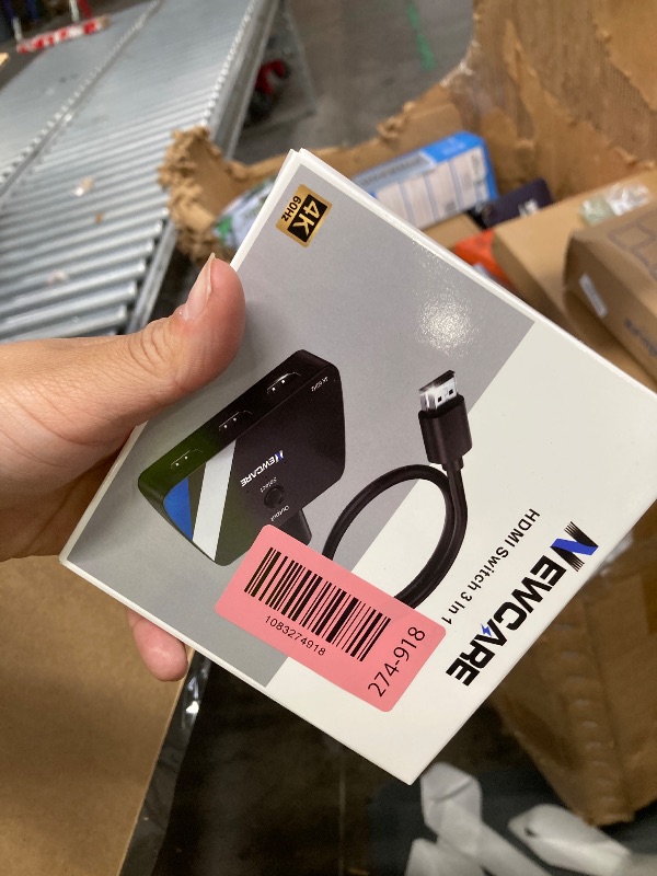 Photo 1 of [Upgrade] HDMI Switch 3 in 1 Out, 4K@60Hz HDMI 2.0 Switch Splitter with 2.6FT Long HDMI Cable, 3-Port HDMI Switcher Selector, Supports 4K 30Hz 3D 1080P HDCP2.2 for PS5 Xbox DVD Player Fire Stick PC