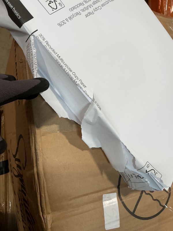 Photo 1 of **minor fold/bend damage**Amazon Basics 30% Recycled Multipurpose Copy & Print Paper, 8.5 x 14 in, 20 lb Weight, 92 Bright, White, 5000 Sheets (10 Reams)