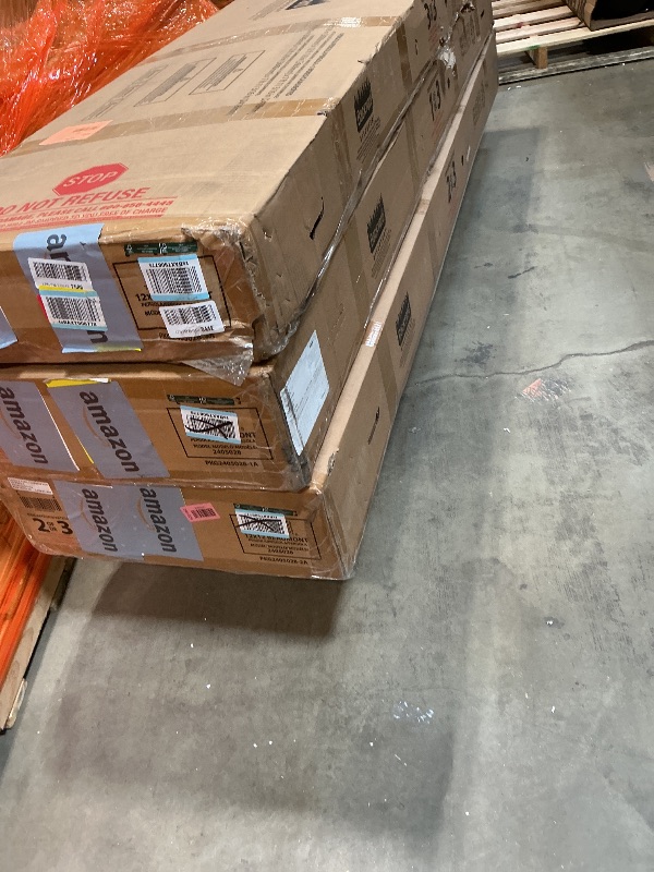 Photo 1 of **3 boxes. Minor scrape damage. **Backyard Discovery Beaumont 12' x 12' Traditional Cedar Wood Pergola Kit with Trellis Roof, All-Season Durability, High-Wind Rating, PowerPort, Shade for Outdoor Patio, Deck, Garden, and Entertaining
