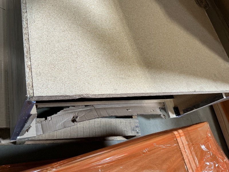 Photo 1 of ** multiple minor scrape damage. Frame on back is cracking.** Signature Design by Ashley Bellaby Vintage Farmhouse 5 Drawer Chest of Drawers, Whitewash