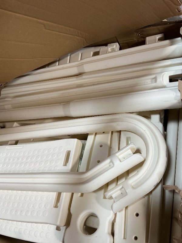 Photo 1 of **dirt**VEVOR Swimming Pool Ladder, 4-Step Double Handrails Stairs with Non-Slip Heavy Duty Steps, Max Load Capacity 400 lbs, for 48-54 in Inground & Above-Ground Pools of Any Decking Surface, Milk White