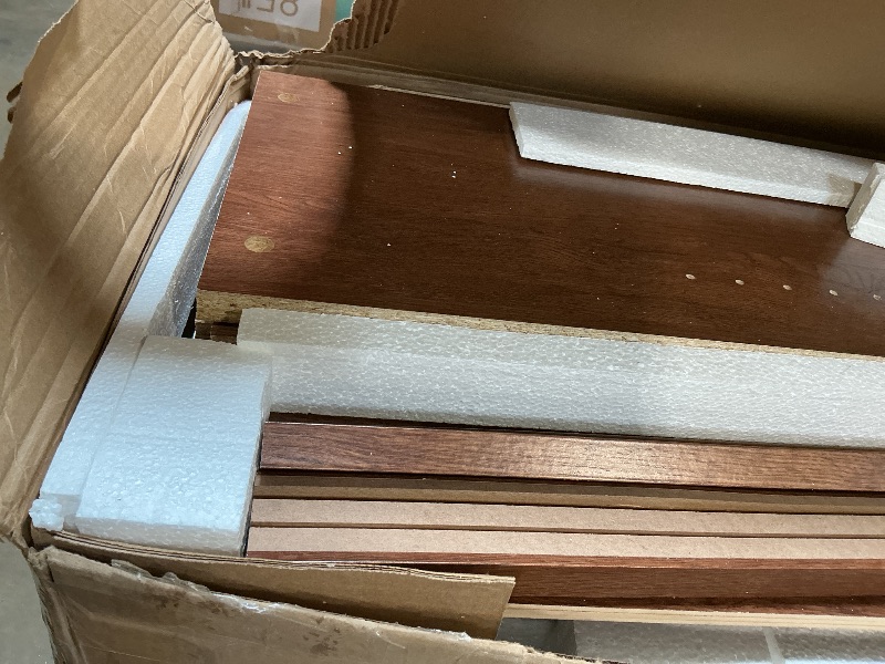 Photo 1 of ** box is dirt damaged**Sauder 5-Shelf Split Bookcase/ Book shelf, Oiled Oak finish