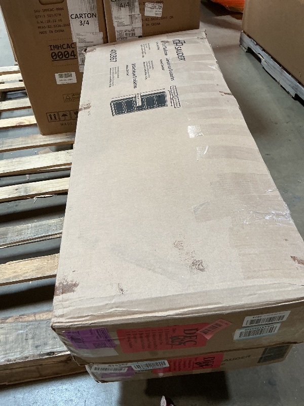 Photo 1 of ** box is dirt damaged**Sauder 5-Shelf Split Bookcase/ Book shelf, Oiled Oak finish