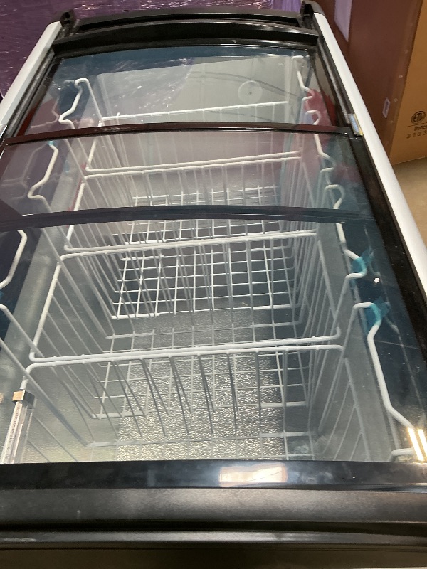 Photo 1 of **dirt/dents/scrapesBEYOU 9.4cu Commercial Ice Cream Display Freezer-2 Sliding Glass Doors