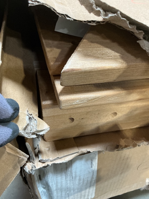 Photo 1 of ** two boxes. Minor dent damage** Backyard Discovery Mount Mckinley Cedar Wood Swing Set with Wave Slide, Play Deck, Double Rock Wall, Rope Ladder, Web Swing, Belt Swings, Toy Telescope, Steering Wheel, Sandbox Area, Outdoor Playset