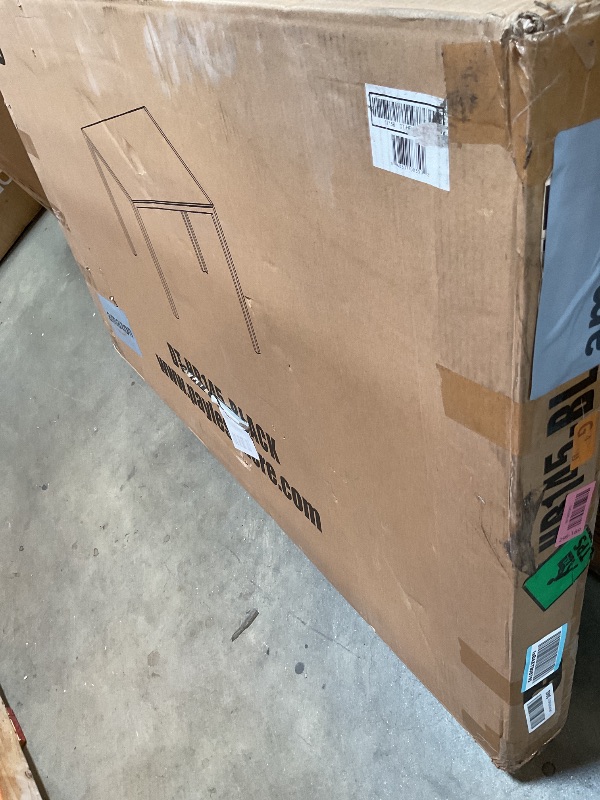 Photo 1 of ** table only. Selling as partial set one of two boxes** FDW | Dining Table Set for 4 | 5-Piece Glass Black Dining Table | Kitchen Table with 4 Upholstered Chairs and Faux Leather Cushions | Space-Saving and Modern Design | for Dining Room, Easy to Assemb