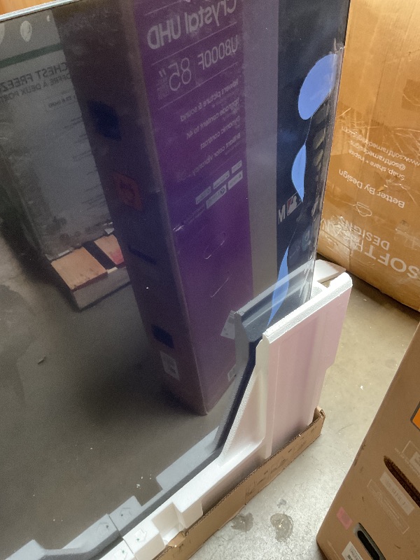 Photo 1 of ** major damage to screen. Selling for parts** Samsung 85-Inch Class Crystal UHD U8000F 4K Smart TV (2025 Model) Endless Free Content, Processor, MetalStream Design, Knox Security, Alexa Built-in
