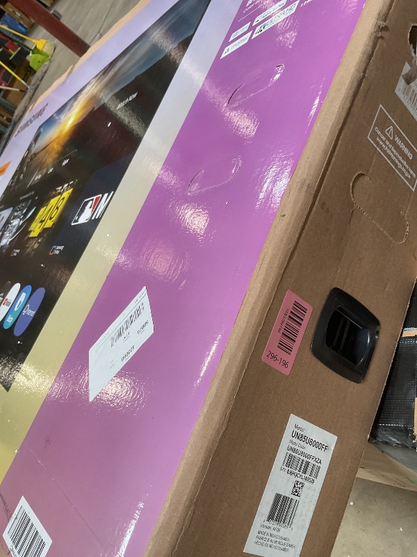Photo 1 of ** major damage to screen. Selling for parts** Samsung 85-Inch Class Crystal UHD U8000F 4K Smart TV (2025 Model) Endless Free Content, Processor, MetalStream Design, Knox Security, Alexa Built-in