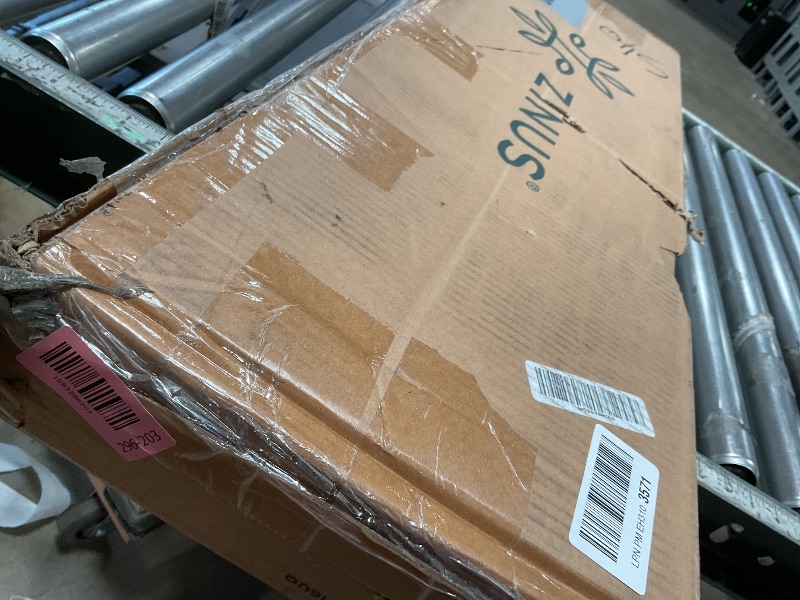 Photo 1 of **MISSING SOME ASSEMBLY SCREWS**** Zinus Kai Bamboo and Metal Platform Bed Frame with Headboard, No Box Spring Needed, Easy Assembly, Twin, Brown