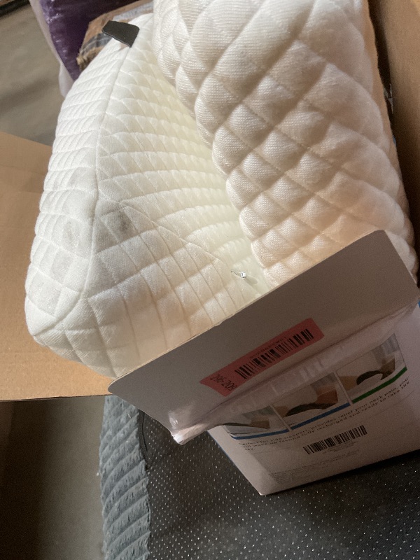 Photo 1 of ** dirt from transport **EPABO Contour Memory Foam Pillow Orthopedic Sleeping Pillows, Ergonomic Cervical Pillow for Neck Pain - for Side Sleepers, Back and Stomach Sleepers, Free Pillowcase Included (Firm & Queen)
