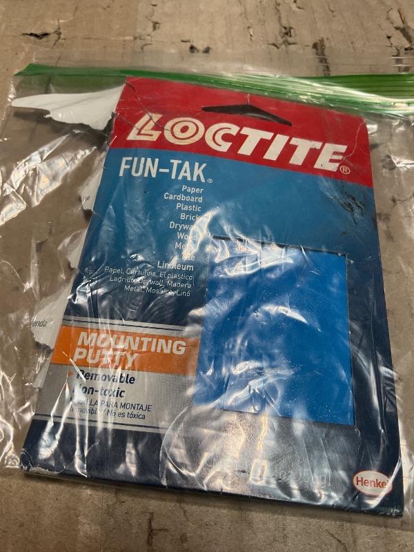 Photo 1 of **PRE-OPENED /MISSING 25% OF PUTTY**** Locite 1270884 Fun-Tak Mounting Putty, 2 oz, Blue